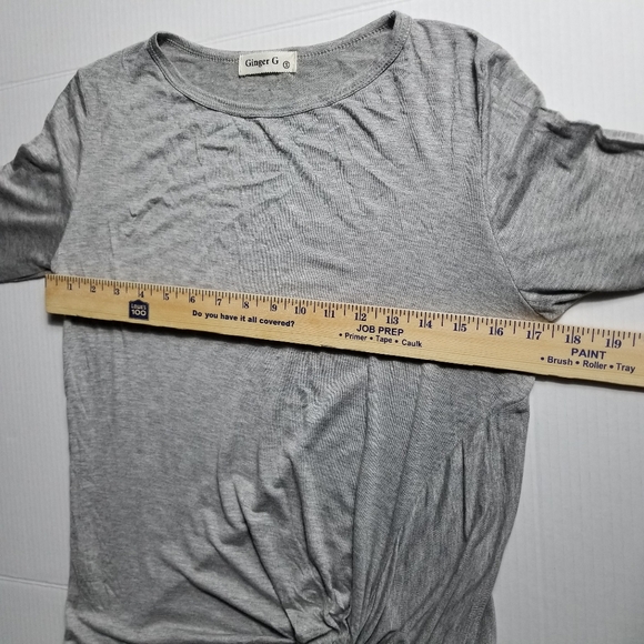NWOT GINGER G WOMEN'S GRAY LONG SLEEVE BLOUSE SIZE SMALL - Picture 7 of 10